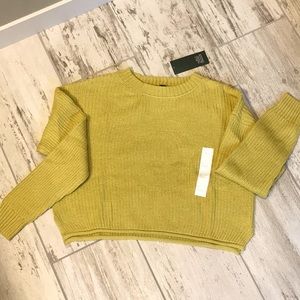 Crop top knit sweater